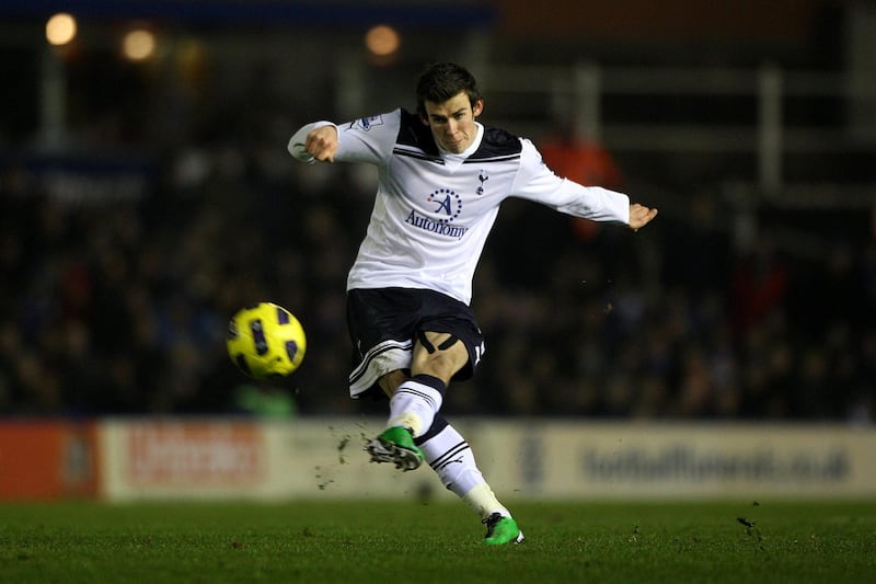 Gareth Bale first in a shot during his first spell at Tottenham. PA Wire.