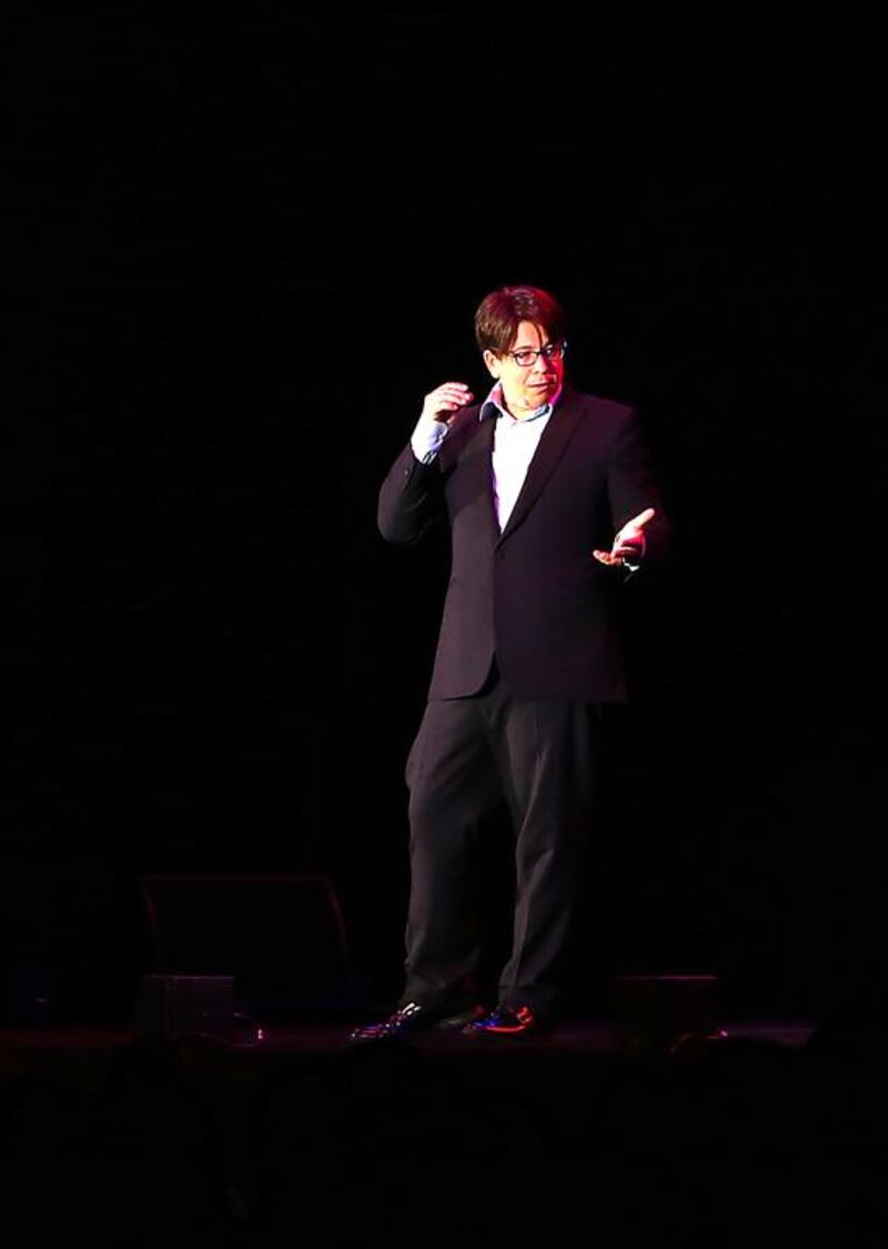 British comedian Michael McIntyre at his performance at the World Trade Centre in Dubai. Pawan Singh / The National