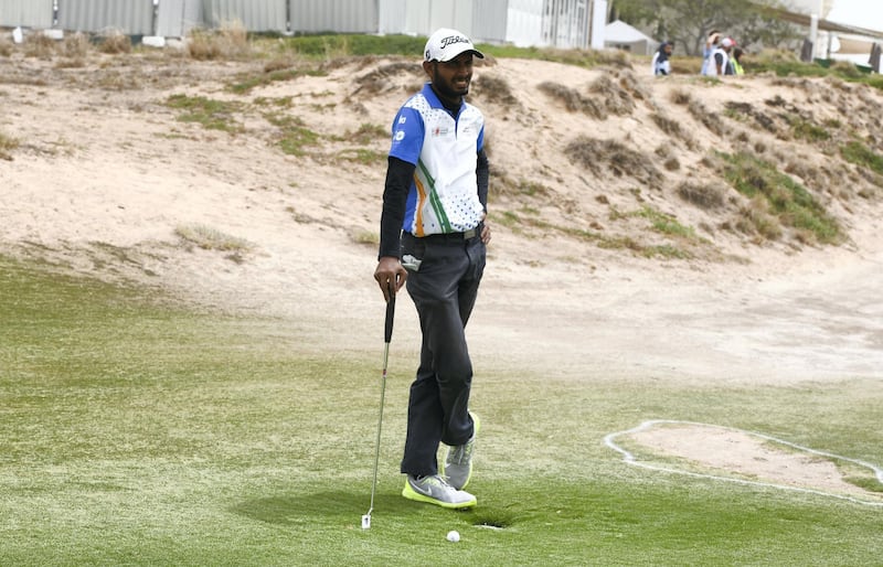 Abu Dhabi, United Arab Emirates - Ankush Saha, golfer from India taking part in the Special Olympics at Yas Links Golf Club. Khushnum Bhandari for The National
