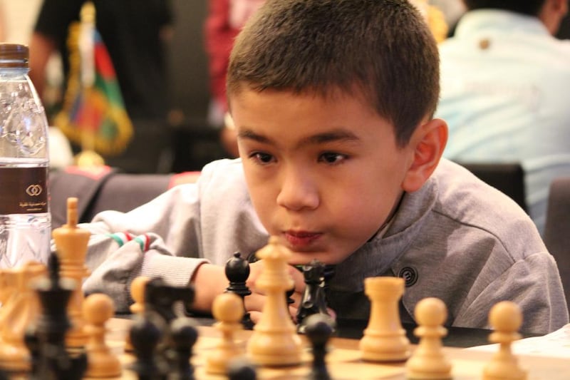 Javokhir Sindarov at the Abu Dhabi International Chess Festival on September 1, 2015. Courtesy of Amruta Mokal