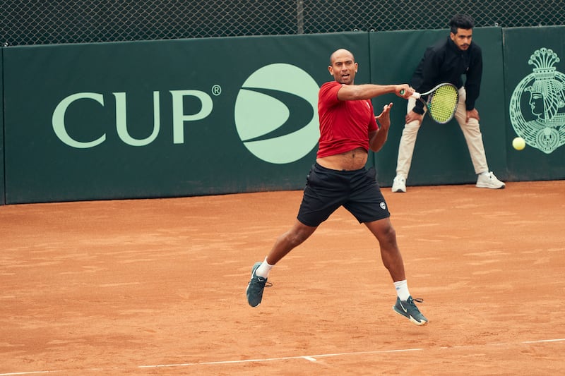 Egypt's Davis Cup playing captain Mohamed Safwat led his team to a 3-1 victory against Ecuador in Cairo. Omar Zain