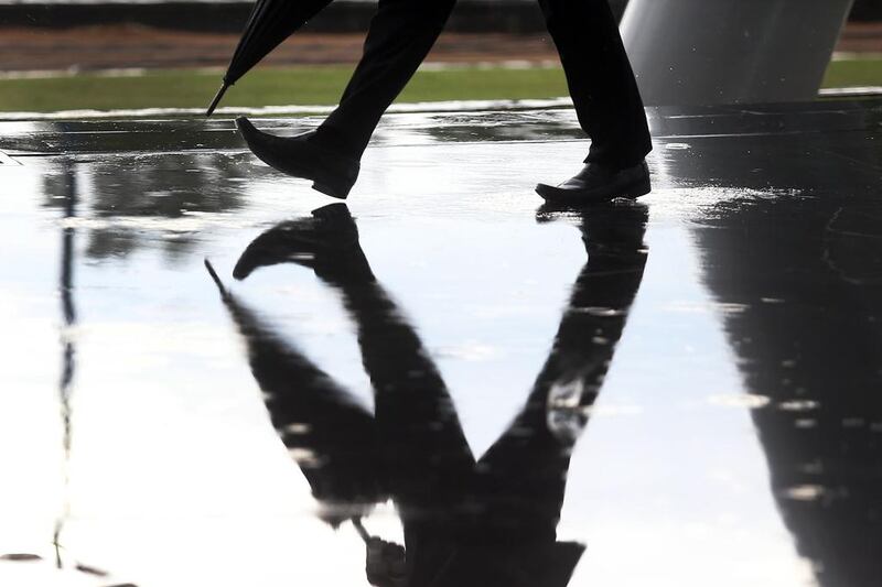 The National Centre of Meteorology and Seismology on Tuesday reported heavy rain in Abu Dhabi, Dubai and Bani Yas. Delores Johnson / The National