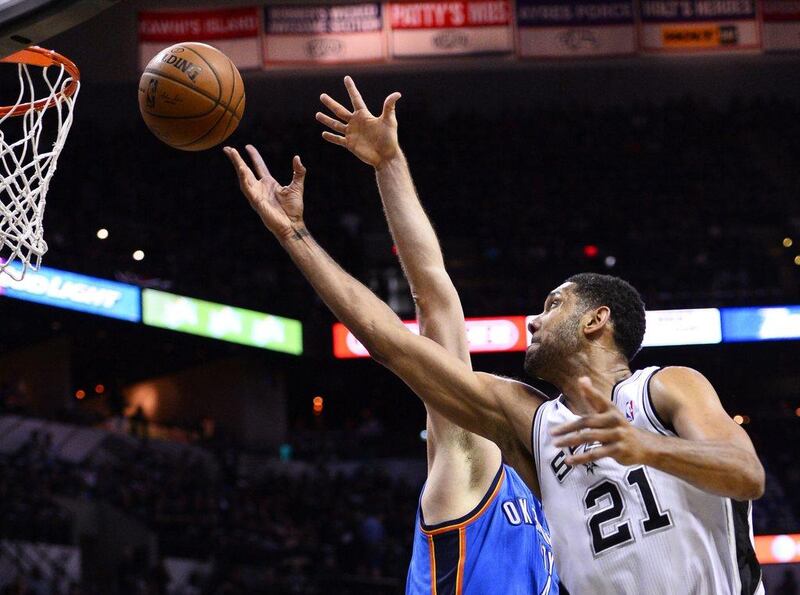 Tim Duncan had 27 points in San Antonio's Game 1 win on Monday night. Larry W Smith / EPA / May 19, 2014  
