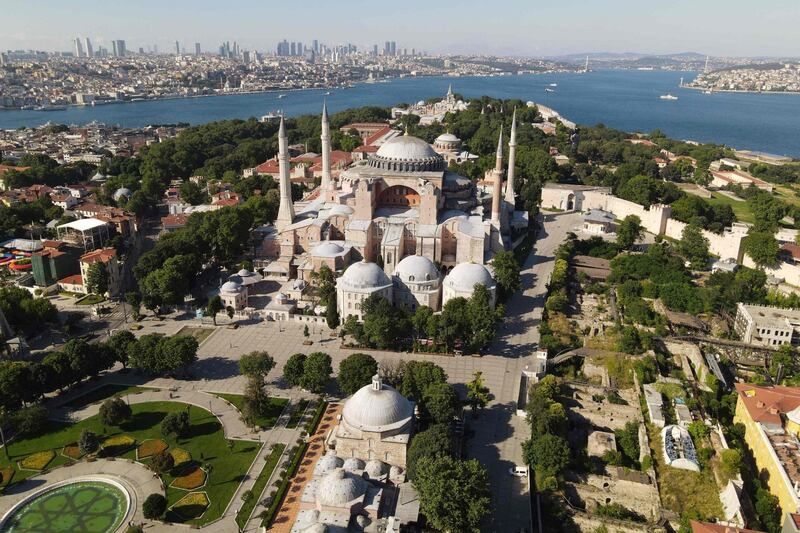 Hagia Sophia museum in Istanbul. Turkey’s top administrative court announced its decision to revoke the 1,500-year-old former cathedral’s status as a museum.   AFP