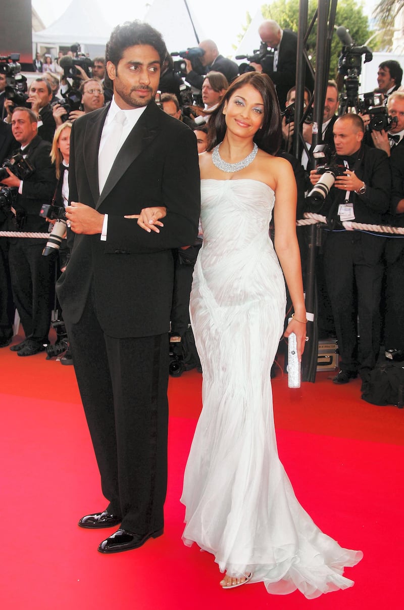 CANNES, FRANCE - MAY 16:  Actors Abhishek Bachchan and Aishwarya Rai arrive at 'My Blueberry Nights' premiere and 60th International Cannes Film Festival Opening Night on May 16, 2007 in Cannes, France.  (Photo by Pascal Le Segretain/Getty Images)