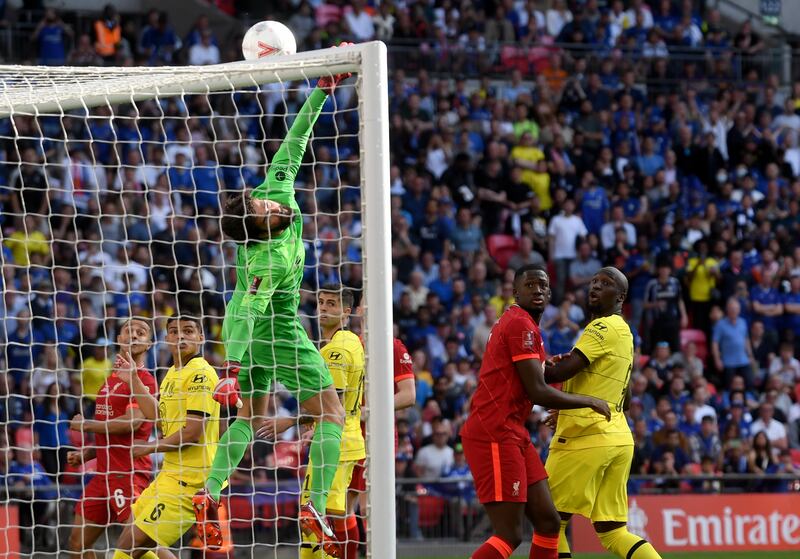 Liverpool goalkepeer Alisson Becker in action. EPA