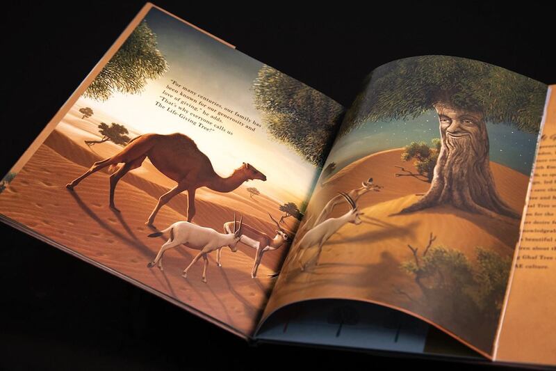 The book on a friendly ghaf tree who tells the stories of the desert and its creatures