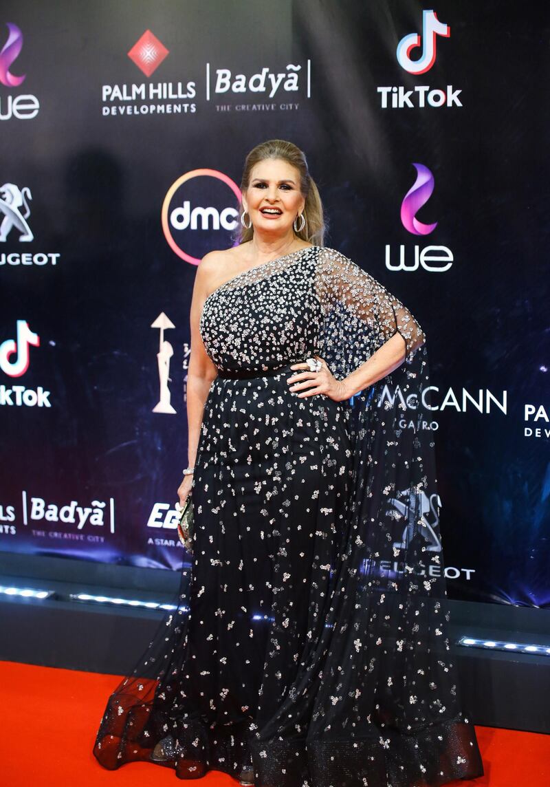 Yousra attends the opening ceremony of the 41st Cairo International Film Festival in Egypt on November 20, 2019. EPA