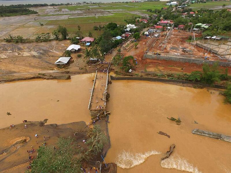 "It was like two months of rain fell on one day in Biliran. And because of this, the soil really softened and that is also why so many bridges were destroyed," said Roque. EPA