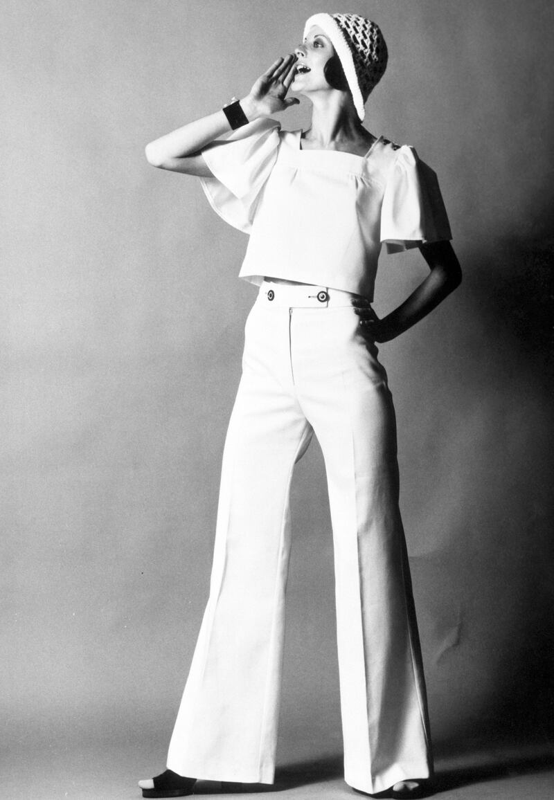A model wears a sailor-inspired look from the Quant spring/summer collection, 1972. AP