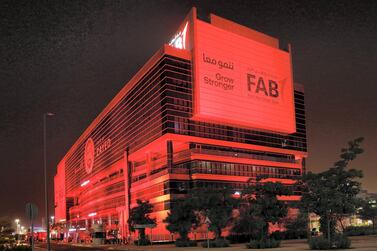 FAB Headquarters -- The lender says it has seen an improvement in asset quality of its SME portfolio. Photo Courtesy: Seven Media
