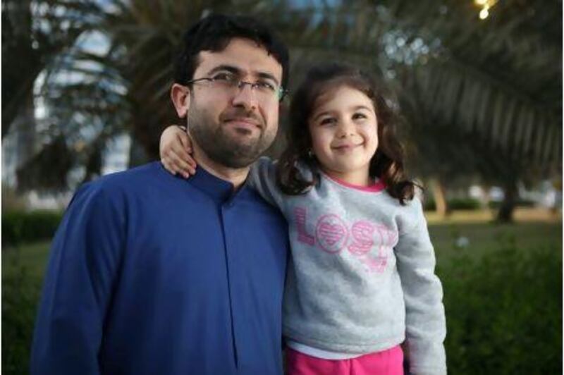 A father and daughter. Families are central to UAE life, but not all may look the same.