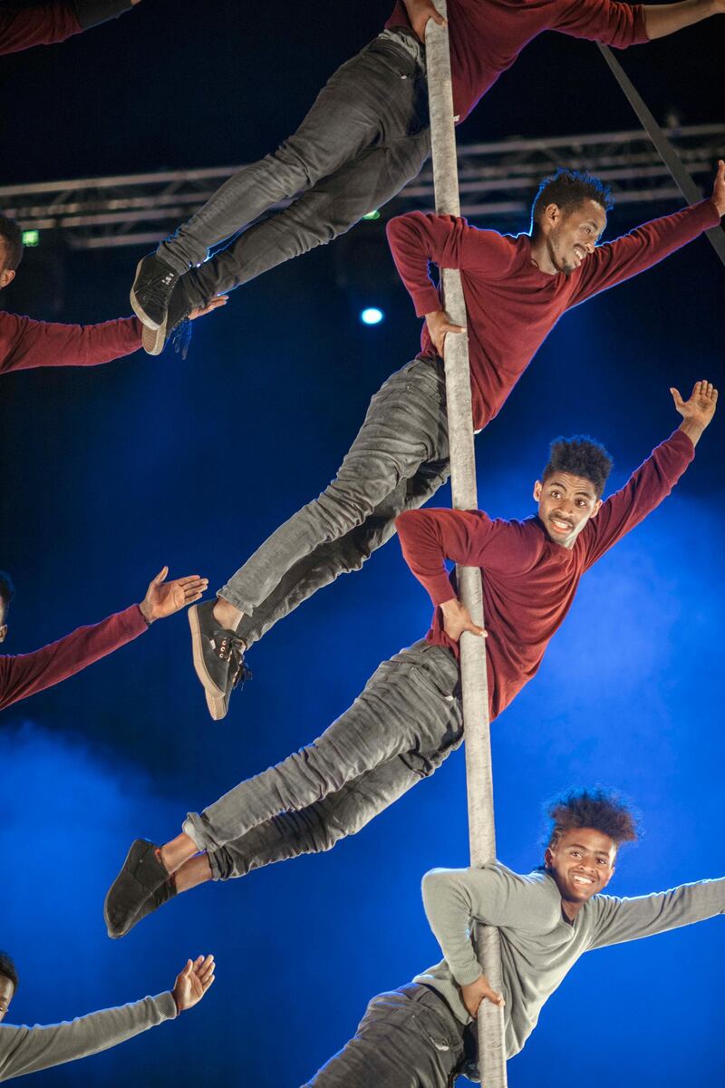 Circus Abyssinia - Chinese Pole. Photo by Rod Penn