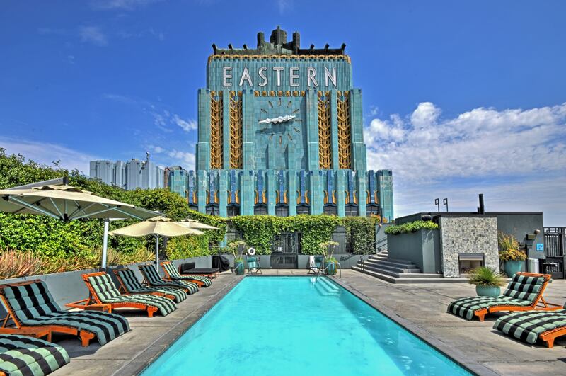 The penthouse sits on top of the famed Eastern Columbia Building in Downtown Los Angeles. Photo: Douglas Elliman Realty
