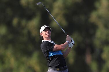 Rory McIlroy recovered from his 74 on Friday to find himself two strokes behind the leaders at the DP World Tour Championship in Dubai on Saturday. AP