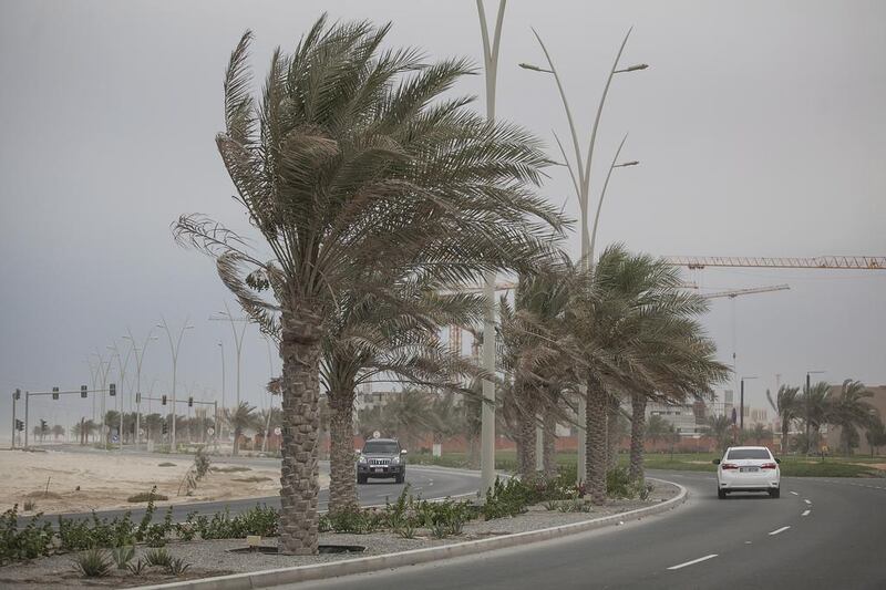 Strong winds expected in parts of the UAE on Wednesday. Mona Al Marzooqi / The National