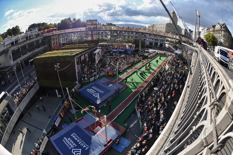 Polish athlete Pawel Wojciechowski during the pole vault at the IAAF Diamond League exhibition event, in Lausanne, Switzerland, on Wednesday, September 2. AFP