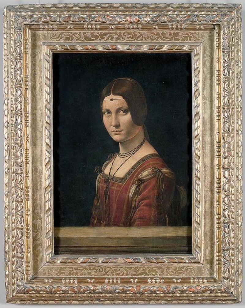 Leonardo da Vinci’s potrait La Belle Ferronière. Italy, Milano. RMN / Angèle Dequier 