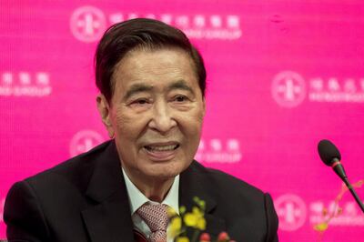 Lee Shau Kee, founder of Henderson Land Development Co., attends a news conference after the company's annual general meeting in Hong Kong, China, on Tuesday, May 28, 2019. Hong Kong’s second-richest man, Lee, is stepping down as chairman of Henderson Land, joining the ranks of the city’s aging tycoons handing the reins to the next generation. Photographer: Paul Yeung/Bloomberg