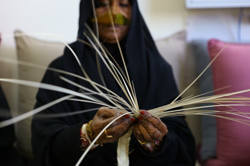 Irthi aims to conserve traditional Emirati crafts such as weaving straw baskets and mats out of palm leaves. Photo: Irthi Contemporary Crafts Council