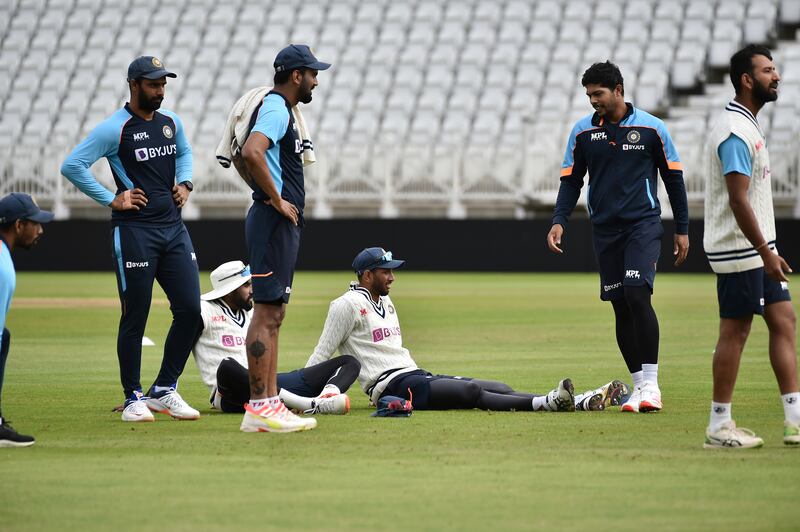 India players prepare for the first Test against England.