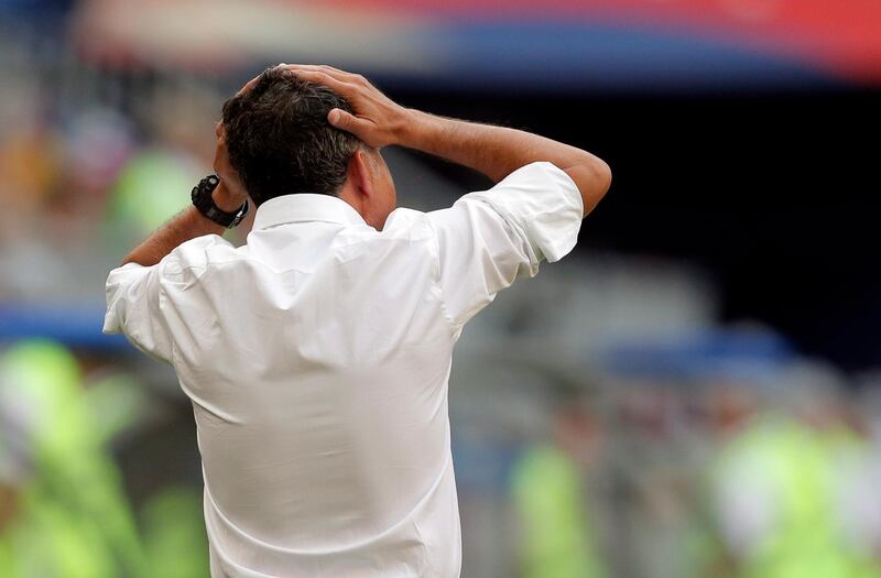 Mexico's coach Juan Carlos Osorio reacts. Robert Ghement / EPA