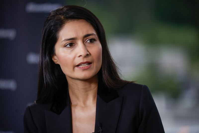 WEF director Saadia Zahidi is interviewed by Bloomberg Television. Bloomberg