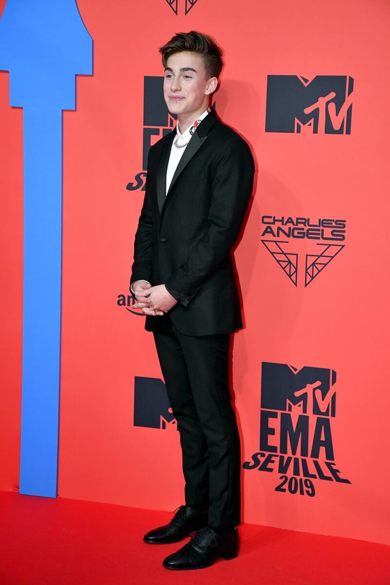 Johnny Orlando attends the MTV EMAs 2019 on November 3, 2019 in Seville, Spain. EPA