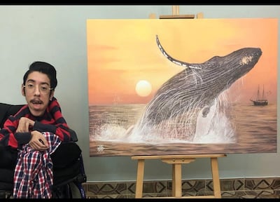 Rakan Abdulaziz Kurdi, A "professional" Saudi painter and designer. Photo: Rakan twitter account  