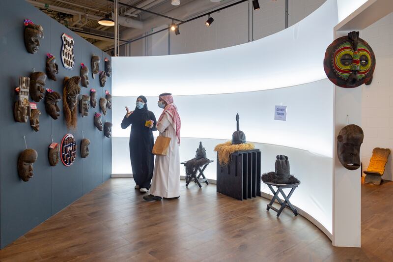 Visitors inside the Liberia pavilion. David Koriako/Expo 2020 Dubai