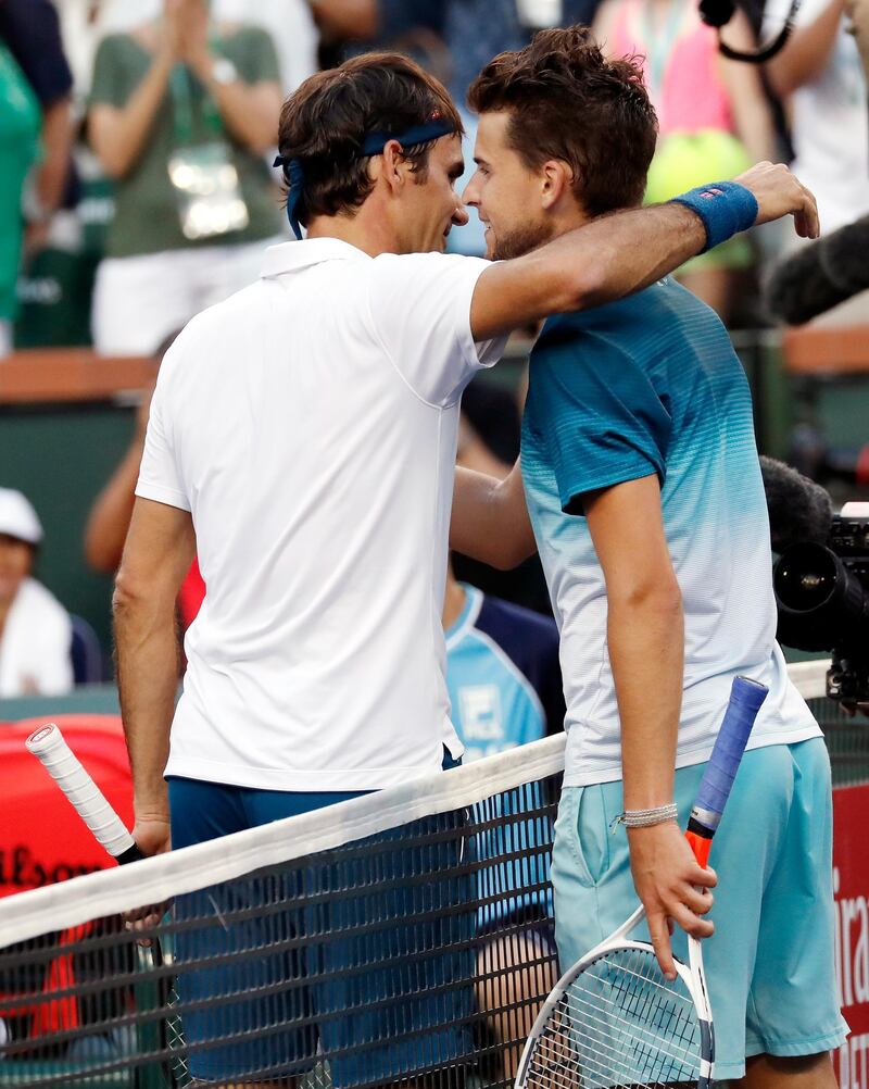 Roger Federer had won his 100th ATP title in Dubai shortly before his trip to Indian Wells. EPA