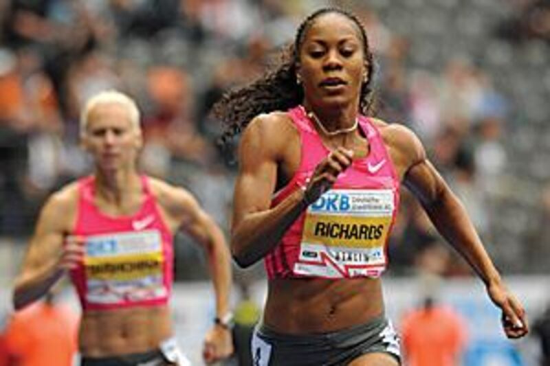 Sanya Richards, right, ran 49.57secs in Berlin to prove to the Olympic champion Christine Ohuruogu that she is the one to beat.