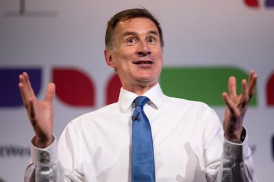 British Chancellor of Exchequer Jeremy Hunt said the only path to sustainable growth is to bring down inflation. EPA
