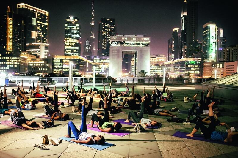 Talise Rooftop Yoga. Courtesy Talise Fitness