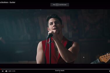 Nick Jonas wears Michael Cinco in the Jonas Brothers' 'Sucker' music video. YouTube