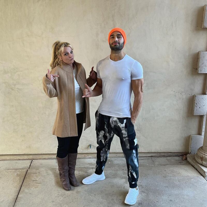 Britney Spears and Sam Asghari in January 2020. Sam Asghari / Instagram 