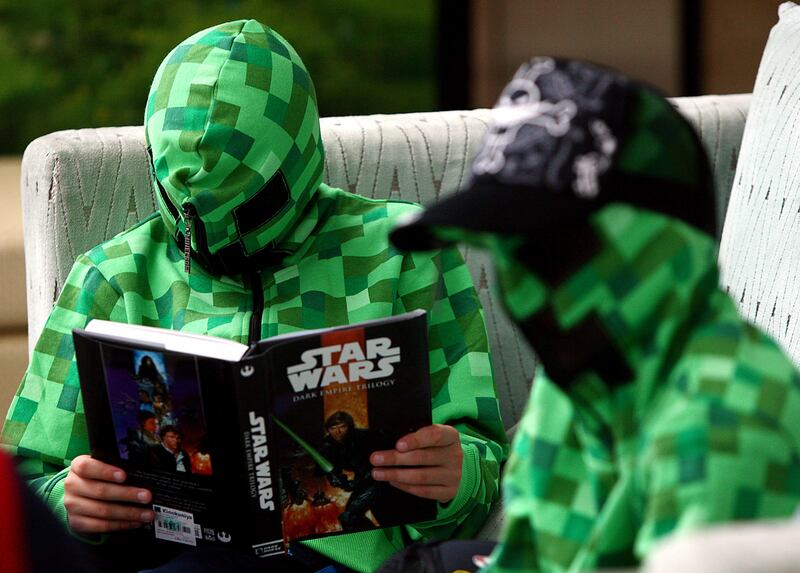 Dubai, United Arab Emirates- July,05, 2013: Kids dressed  in their favourite  Characters in Movies and Comics during the IGN Convention at the Meydan IMAX in Dubai . ( Satish Kumar / The National ) For News