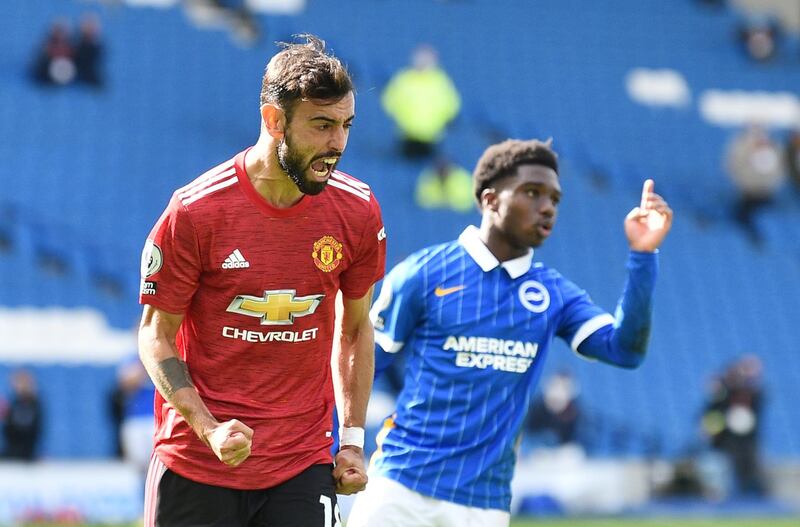 Bruno Fernandes - 7. Sloppy start when he was booked, conceded penalty, gave ball away too much and didn’t get ball to front three. His free kick led to a goal and he played two beautiful balls to Martial as he warmed up in the second half, but lost goalscorer March for Brighton’s second. Then a cool 100th minute penalty to win. Reuters