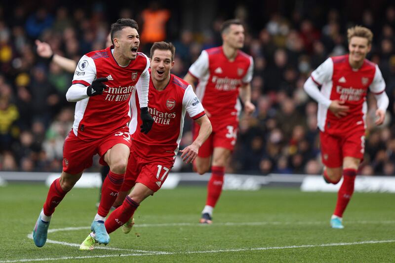 Gabriel Martinelli - 7: Quiet first-half down left flank as Arsenal found more joy down opposite side but burst into life just after half-time with excellent first-time finish to put Gunners 3-1 up. AFP