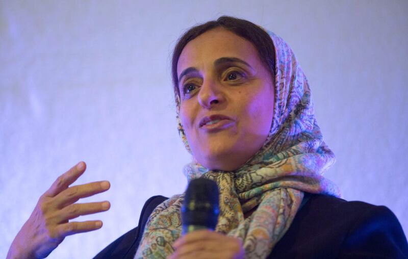 Sheikha Lubna Al Qasimi, Minister of State for Tolerance, speaks about the UAE's policy on gender equality at Chatham House International Policy Forum in London on Tuesday. Wam