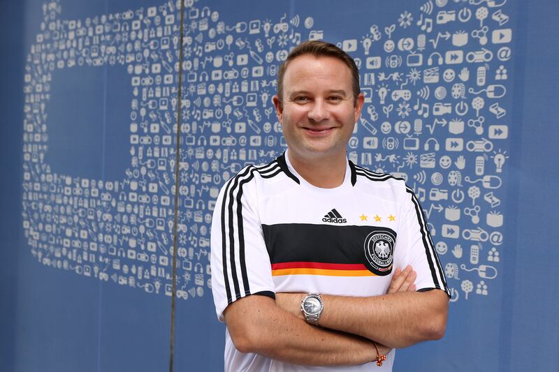 Hendrik Mueller-Schulenburg, an Abu Dhabi resident and German football fan, is tempering his expectations but believes his team can make it to the semi-finals. Delores Johnson / The National