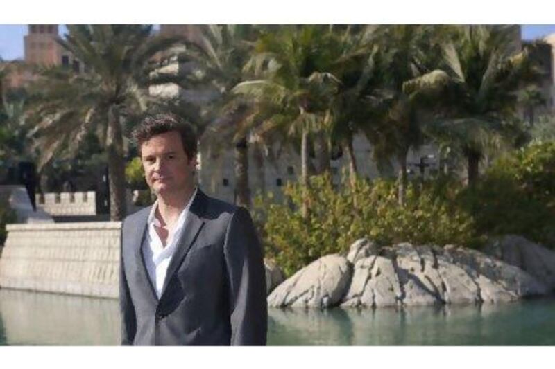 The actor Colin Firth at Madinat Jumeirah this week during the Dubai International Film Festival.