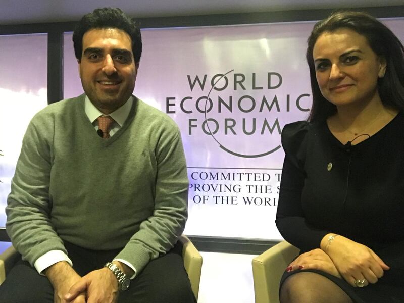 The National’s Editor in Chief Mina Al-Oraibi and Assistant Editor in Chief Mustafa Alrawi are in Davos, Switzerland.