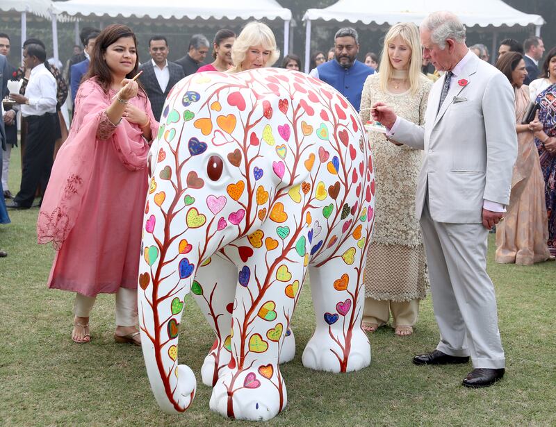 Prince Charles visited India in 2017 where he has been supporting the plight of the endangered elephant. Getty Images