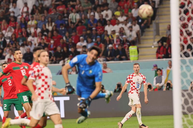 Croatia's Mislav Orsic scores to give his team the lead. AFP