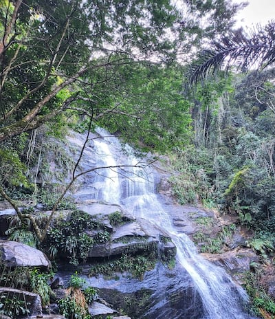 A waterfall in the Tijuca rainforest. Photo: Emma Pearson / The National