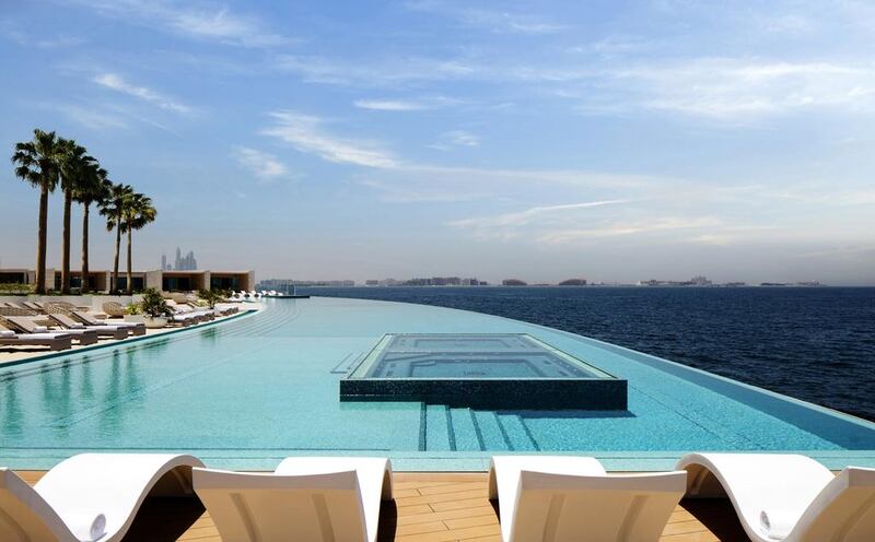 The Burj Al Arab Terrace infinity pool. Wam