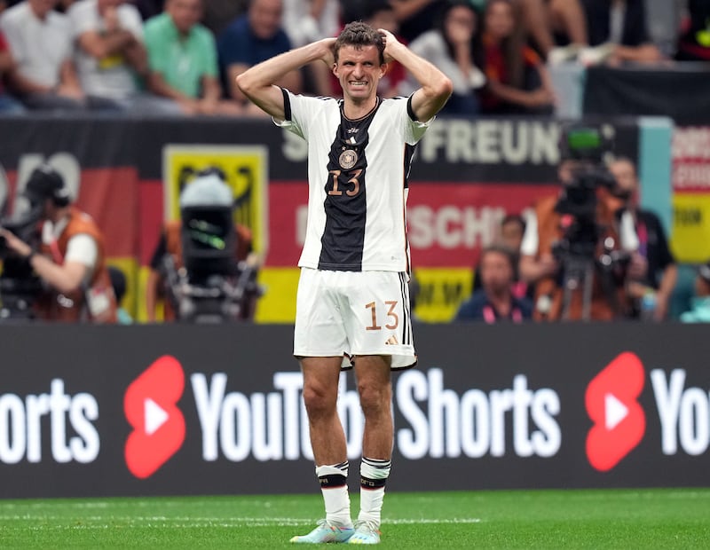 Thomas Muller – 5. The 2010 World Cup golden boot winner led the line ahead of Kai Havertz, but was unable to create anything of note before he was taken off. PA