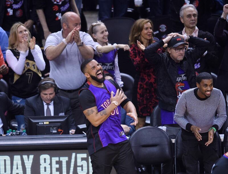 It was an enjoyable night for the Raptors and Drake. AP Photo