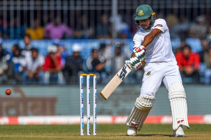 Bangladesh's Mehidy Hasan plays a shot. AFP